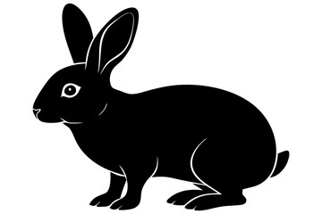 Rabbit icon silhouette vector art illustration