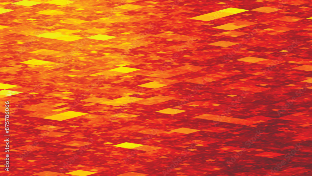 Poster colorful mosaic background in technology concept. abstract bright led squares and particles. technol