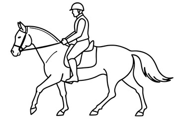 Horse rider icon silhouette vector art illustration