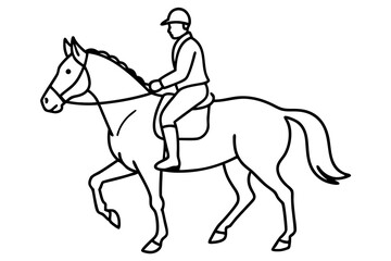 Horse rider icon silhouette vector art illustration