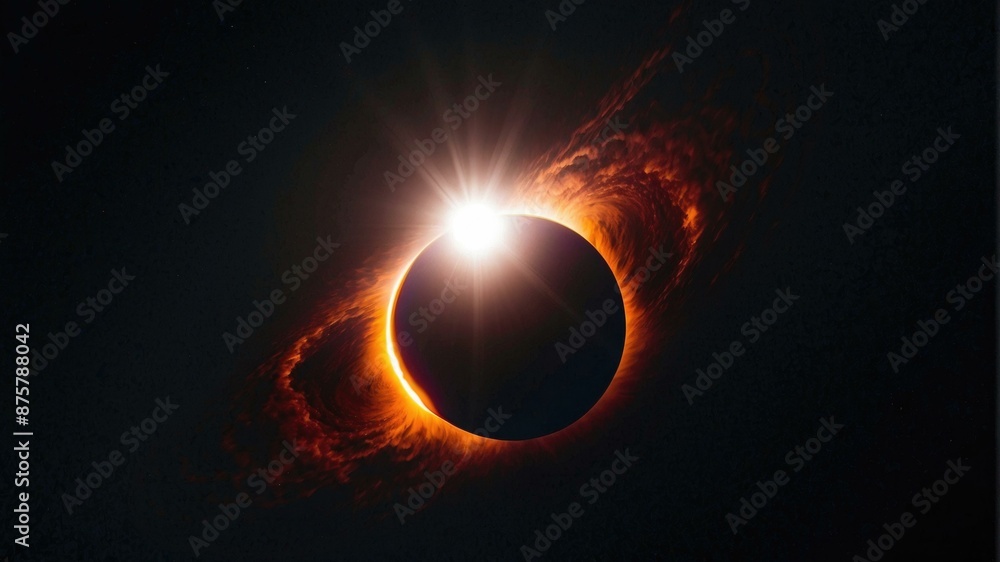 Wall mural a solar eclipse occurs when the moon passes between earth and the sun, blocking the sun's light from