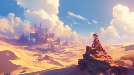 Graveyard at Night with Full Moon