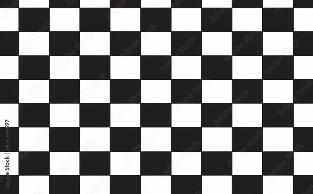 Poster black and white checkered pattern background vector presentation design