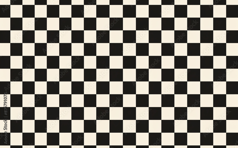 Poster black and white checkered pattern background vector presentation design