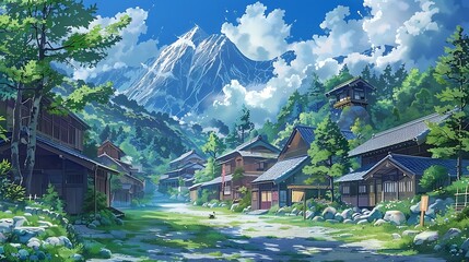 Naklejka premium Sunlit Forest Path