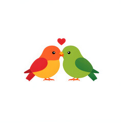 illustration logo of minimalist outline of a loveBird