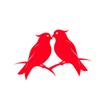 recommend clip art: illustration logo of minimalist outline of a loveBird