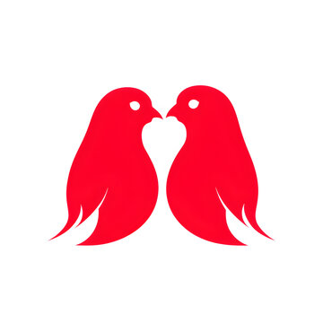 recommend clip art: illustration logo of minimalist outline of a loveBird