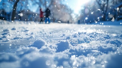 Winter Wonderland: A Close-Up of Freshly Fallen Snow