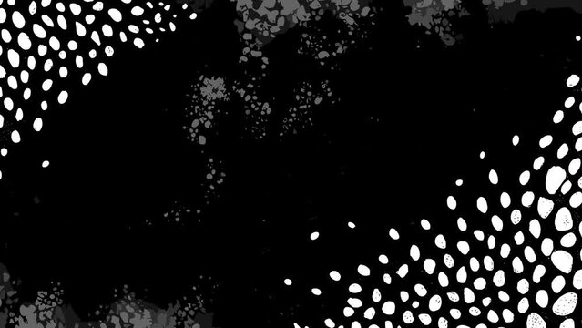 Abstract monochrome b&w leopard grunge animated brutal comic book style composition background