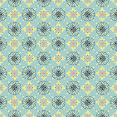 green, black, yellow, fabric abstract seamless pattern. design for background, wallpaper, carpet, clothing, batik, textile, embroidery, sarong, interior, floor, curtain, printing