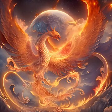 燃え上がる火の鳥。ファイアバード