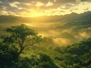 Vast and diverse ecosystems, including forests, deserts, mountains, and oceans, shaped by natural processes over time.