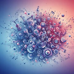 a colorful image with a purple and blue background with a spiral design