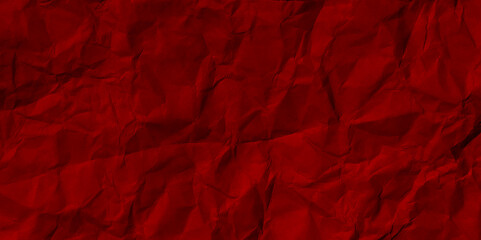 Fototapeta premium Wrinkled and crumple paper texture abstract background vector. Background shot of craft maroon color wrinkled crumpled paper texture.