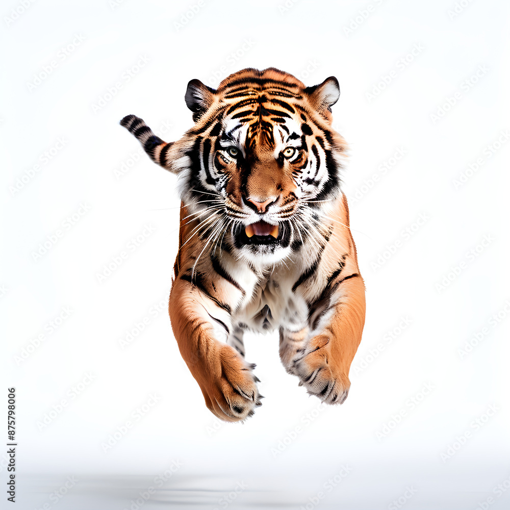 Canvas Prints tiger on a white