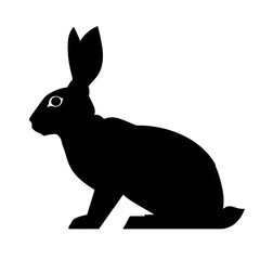 Obraz premium illustration logo of minimalist outline of a rabbit