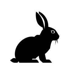 Obraz premium illustration logo of minimalist outline of a rabbit