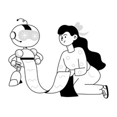 Doodle mini illustration denoting a pharmacist 

