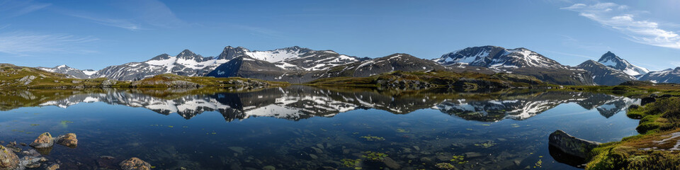 Majestic Scandinavian Mountains: A National Geographic View.  Generative AI