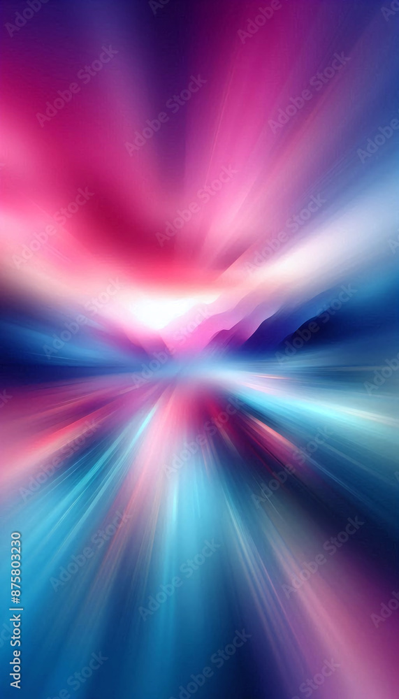 Poster an artistic depiction of background with a blurred effect, transitioning from hot pink to icy blue, 
