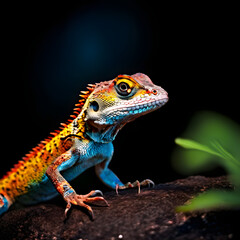 Fototapeta premium lizard on a branch