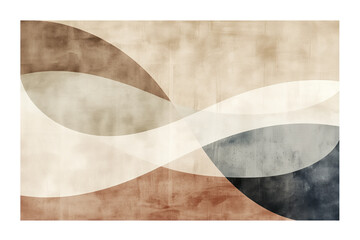 Minimalist abstract art print. Watercolor wall art. Modern painting. Created with Generative AI technology