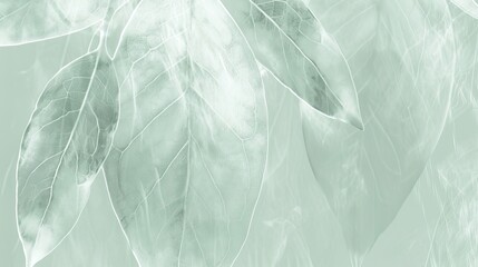 Obraz premium Close-up of green leaf with veins