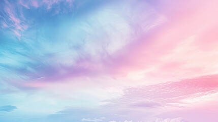 Blue and pink sky with clouds