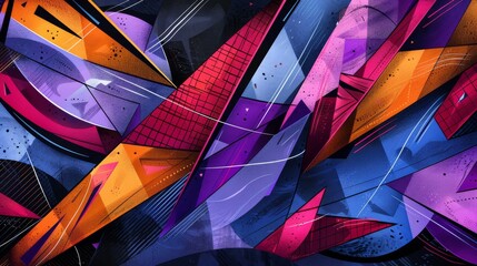 Graffiti explosion of colors and shapes