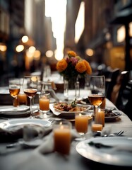 dining view glasses wine life cocktail dinning night city in 2 gold