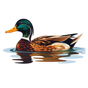 recommend clip art: illustration logo of minimalist outline of a duck