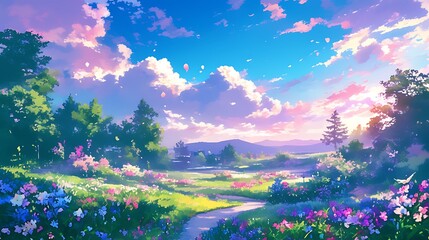 Fototapeta premium Cabin in the Woods at Sunset