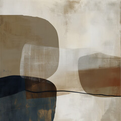 Fototapeta premium Modern Minimalist Abstract Painting. Created with Generative AI technology