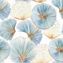 Cute kids shell pattern for girls and boys. Colorful shell on the abstract pattern create a fun cartoon drawing. The background is made in pastel colors. Urban shell pattern for textile and fabric