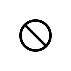 Vector No Stopping Glyph Icon Design