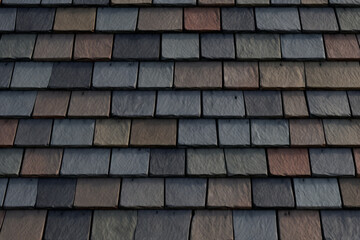 Processed collage of slate roof tiles surface texture. Background for banner, backdrop or texture