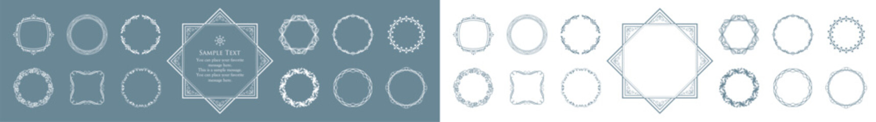 高級感のあるビンテージ調のフレームデザインセット