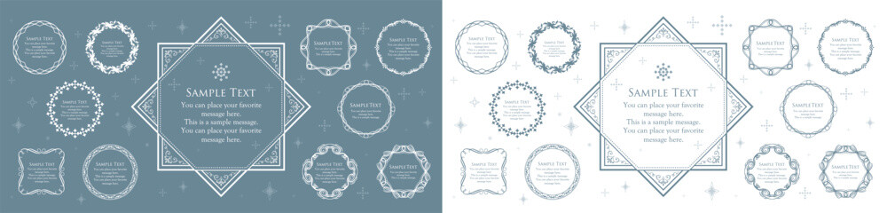 高級感のあるビンテージ調のフレームデザインセット