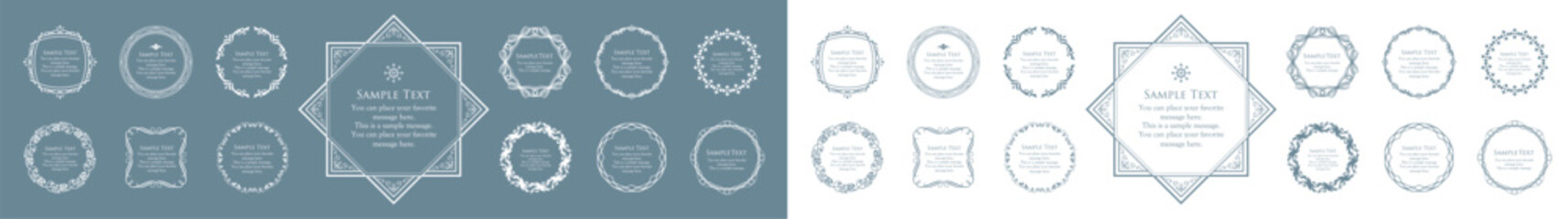 高級感のあるビンテージ調のフレームデザインセット