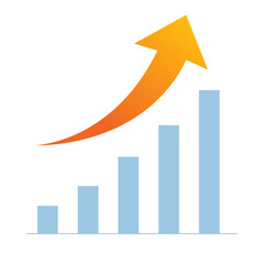 An upward trending bar graph_2