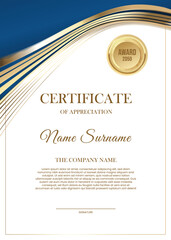 Modern certificate template with elegant design