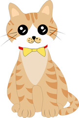 Orange tabby cat cartoon