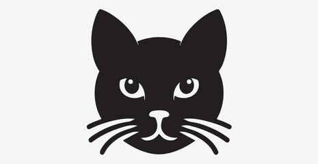 Cat silhouette isolated vector head tail full elegant new best cute sit design illustration animal pet collection full body head black and white download