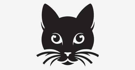 Cat silhouette isolated vector head tail full elegant new best cute sit design illustration animal pet collection full body head black and white download