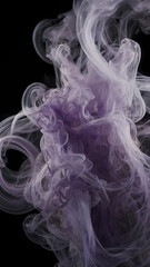 A mesmerizing smoke art piece, swirling tendrils of ethereal smoke dance in intricate patterns