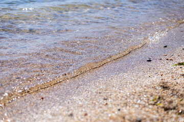 wave hits the shore, a view of the sea