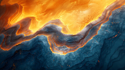 Naklejka premium Electric Fusion: Modern Abstract Art