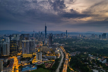 scenery in kuala lumpur city.kuala lumpur is the city in the malaysia