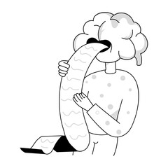 A hand drawn mini illustration of memory test 

